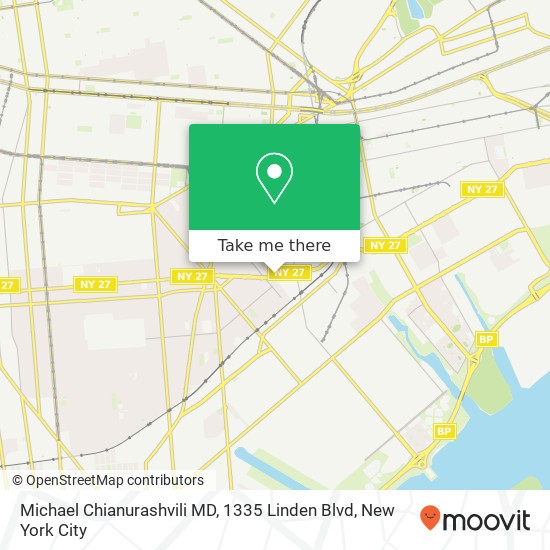 Michael Chianurashvili MD, 1335 Linden Blvd map