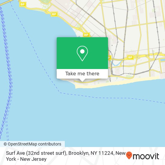 Surf Ave (32nd street surf), Brooklyn, NY 11224 map