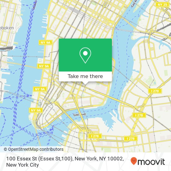 Mapa de 100 Essex St (Essex St,100), New York, NY 10002