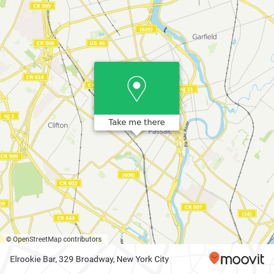 Mapa de Elrookie Bar, 329 Broadway