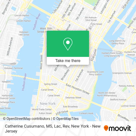 Catherine Cusumano, MS, Lac, Rev map