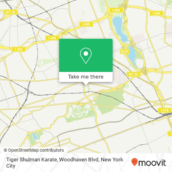 Mapa de Tiger Shulman Karate, Woodhaven Blvd