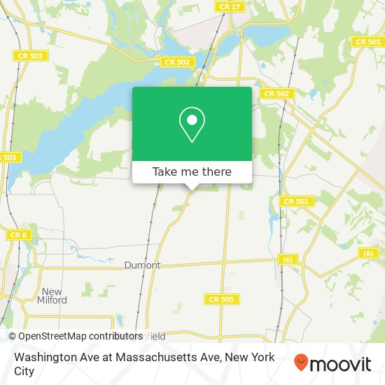 Washington Ave at Massachusetts Ave map