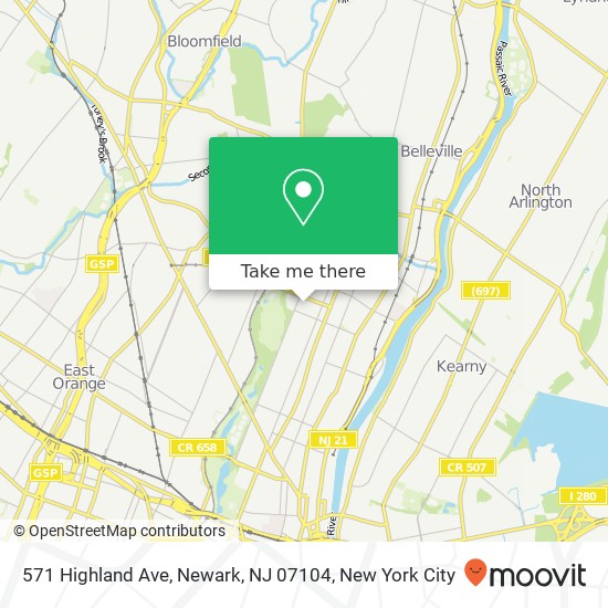 571 Highland Ave, Newark, NJ 07104 map
