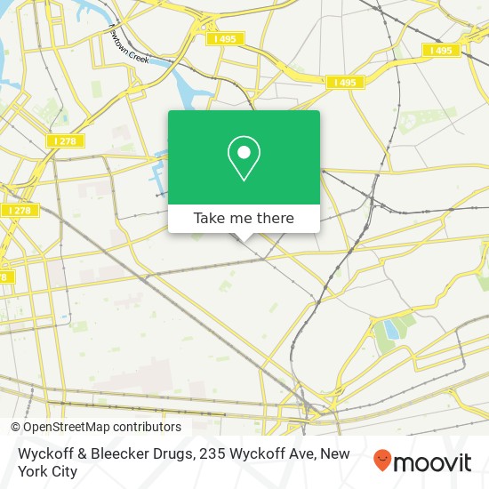 Mapa de Wyckoff & Bleecker Drugs, 235 Wyckoff Ave