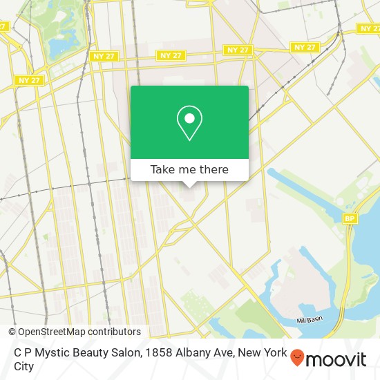 Mapa de C P Mystic Beauty Salon, 1858 Albany Ave