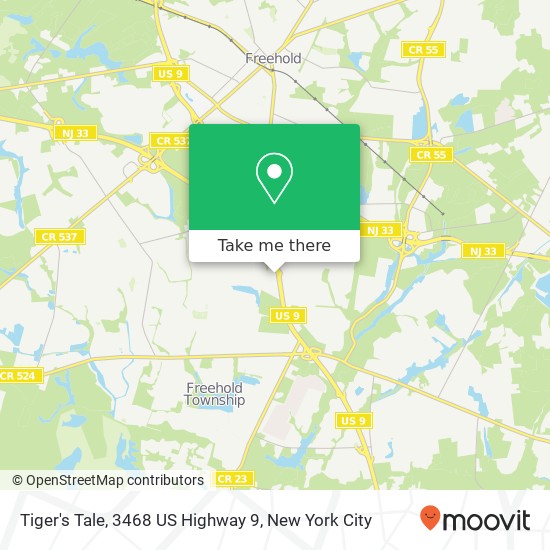 Mapa de Tiger's Tale, 3468 US Highway 9