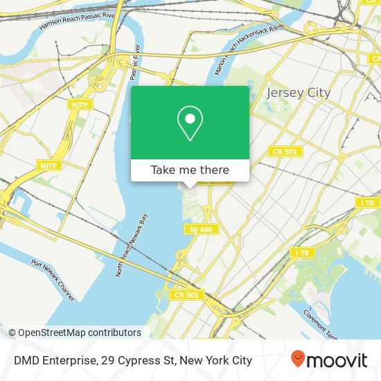 Mapa de DMD Enterprise, 29 Cypress St