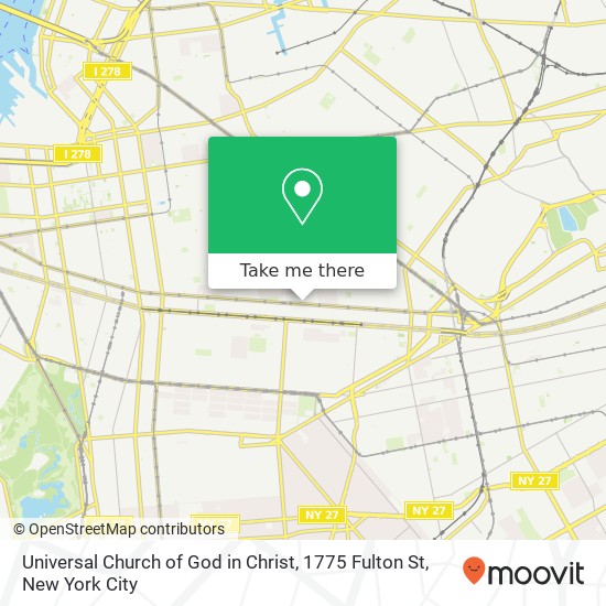 Universal Church of God in Christ, 1775 Fulton St map