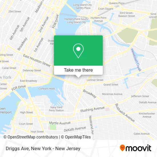 Driggs Ave map
