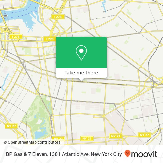 Mapa de BP Gas & 7 Eleven, 1381 Atlantic Ave