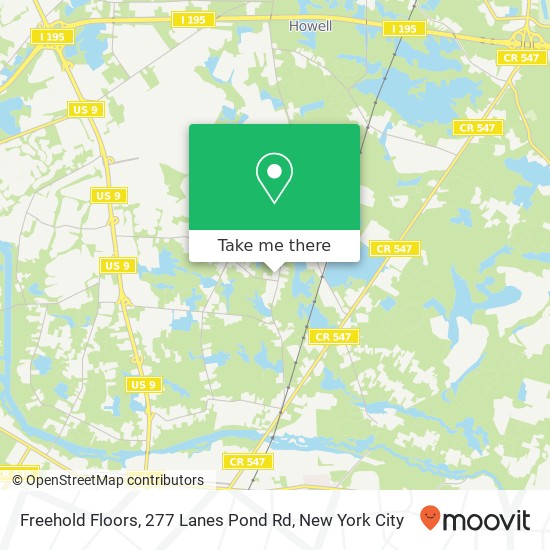 Mapa de Freehold Floors, 277 Lanes Pond Rd