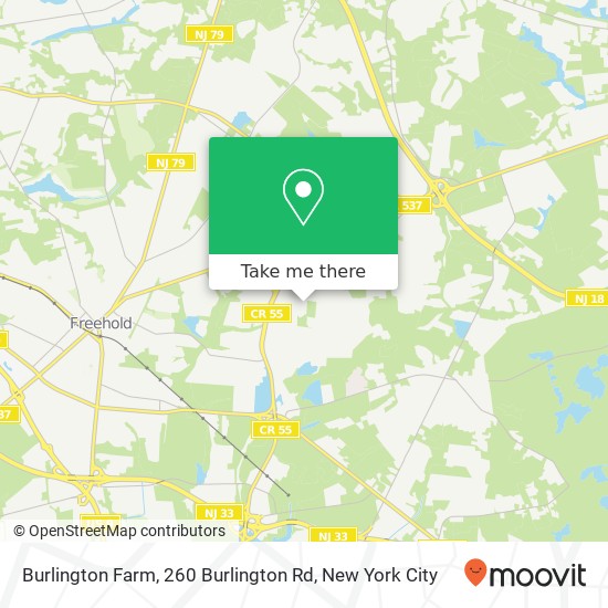 Mapa de Burlington Farm, 260 Burlington Rd