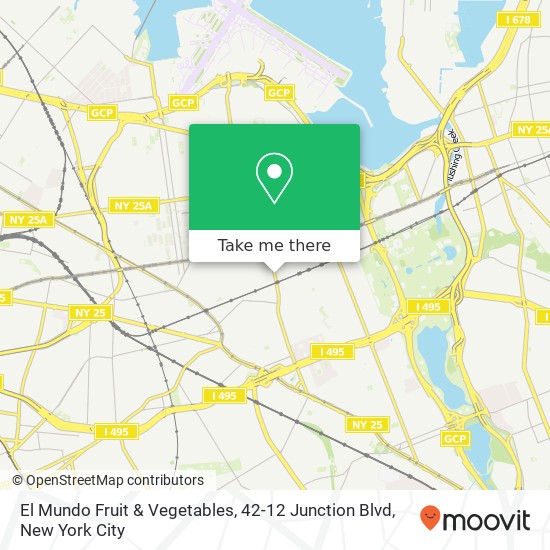 El Mundo Fruit & Vegetables, 42-12 Junction Blvd map