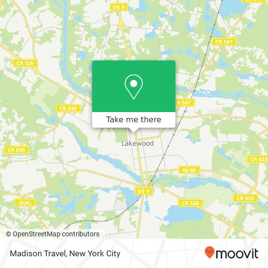 Madison Travel map