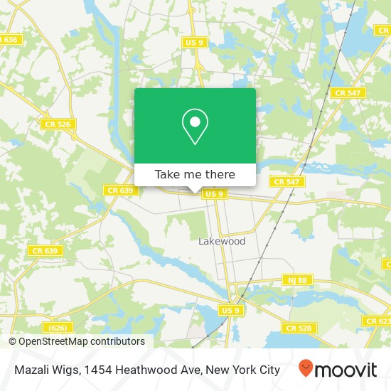 Mapa de Mazali Wigs, 1454 Heathwood Ave