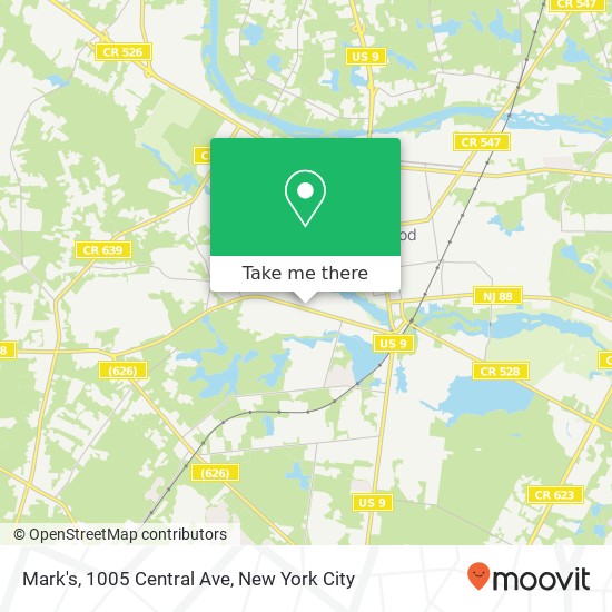 Mapa de Mark's, 1005 Central Ave