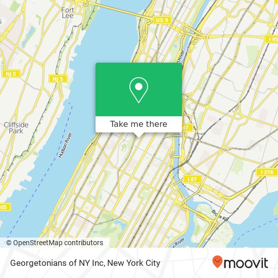 Georgetonians of NY Inc map