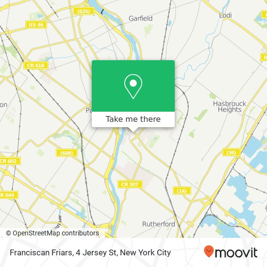 Franciscan Friars, 4 Jersey St map