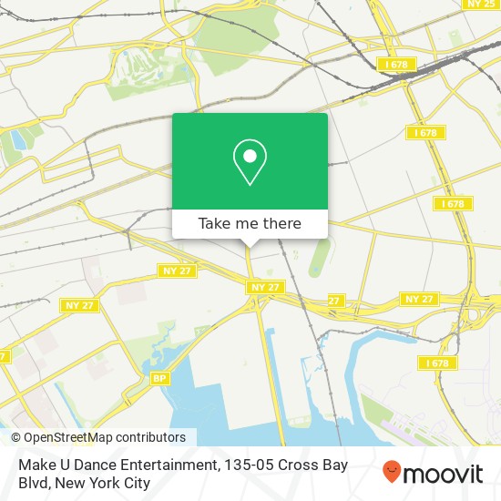 Mapa de Make U Dance Entertainment, 135-05 Cross Bay Blvd