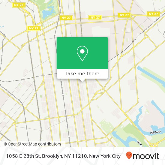 1058 E 28th St, Brooklyn, NY 11210 map