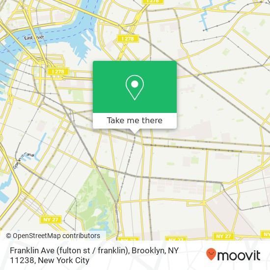 Mapa de Franklin Ave (fulton st / franklin), Brooklyn, NY 11238