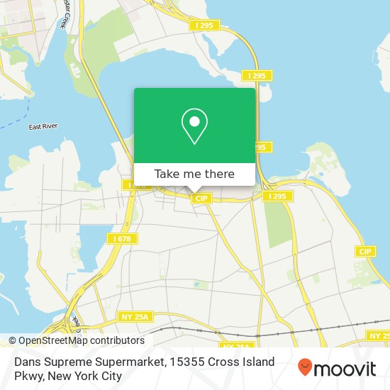 Mapa de Dans Supreme Supermarket, 15355 Cross Island Pkwy