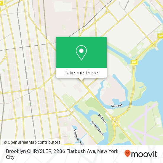 Mapa de Brooklyn CHRYSLER, 2286 Flatbush Ave