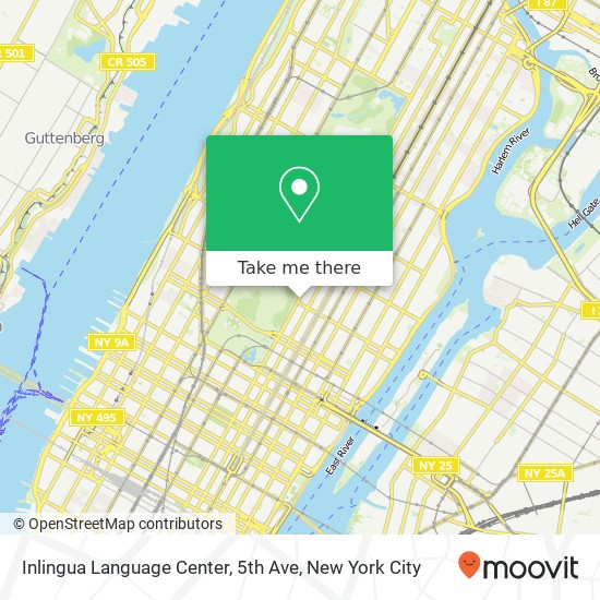 Inlingua Language Center, 5th Ave map