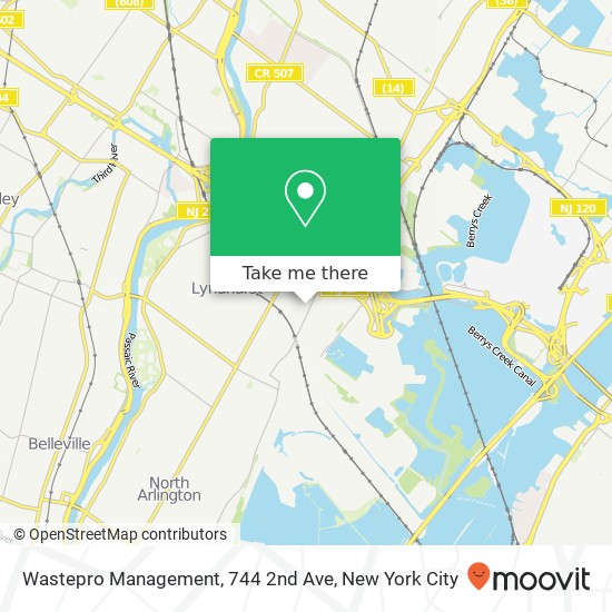 Mapa de Wastepro Management, 744 2nd Ave