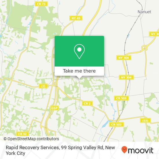 Mapa de Rapid Recovery Services, 99 Spring Valley Rd