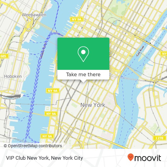 Mapa de VIP Club New York