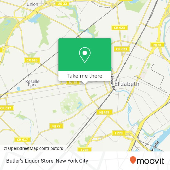 Mapa de Butler's Liquor Store