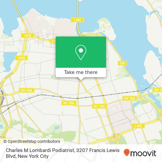 Charles M Lombardi Podiatrist, 3207 Francis Lewis Blvd map