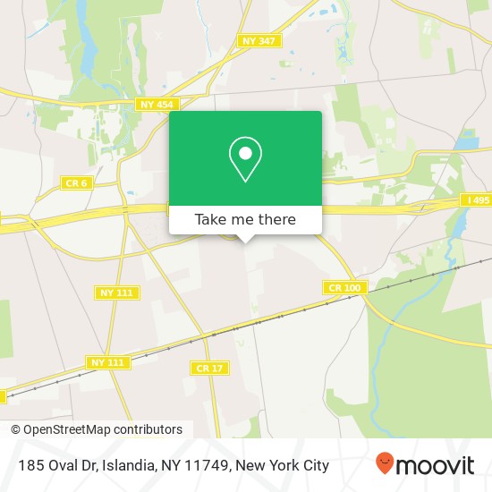 Mapa de 185 Oval Dr, Islandia, NY 11749