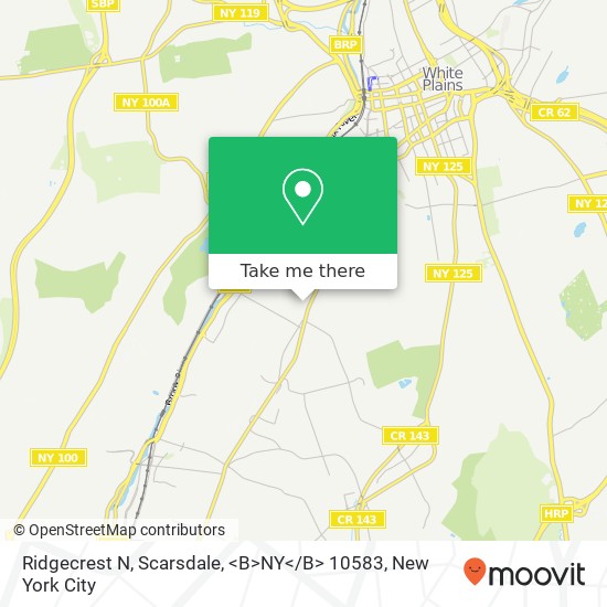 Mapa de Ridgecrest N, Scarsdale, <B>NY< / B> 10583
