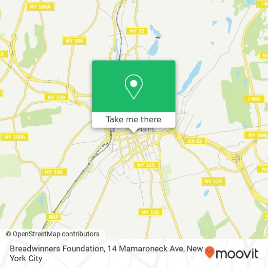 Breadwinners Foundation, 14 Mamaroneck Ave map
