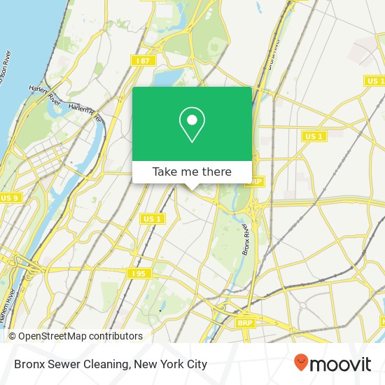 Bronx Sewer Cleaning map