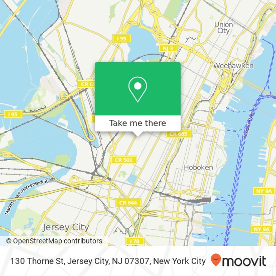130 Thorne St, Jersey City, NJ 07307 map