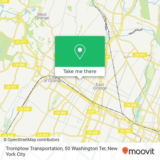 Tromptow Transportation, 50 Washington Ter map