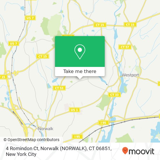 Mapa de 4 Romindon Ct, Norwalk (NORWALK), CT 06851