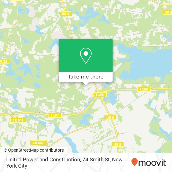 Mapa de United Power and Construction, 74 Smith St