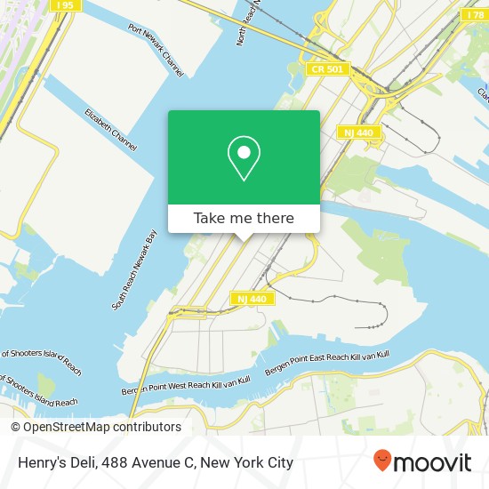 Henry's Deli, 488 Avenue C map