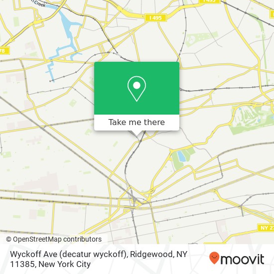 Wyckoff Ave (decatur wyckoff), Ridgewood, NY 11385 map