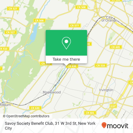 Mapa de Savoy Society Benefit Club, 31 W 3rd St