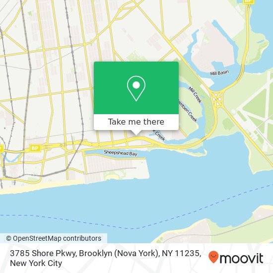 3785 Shore Pkwy, Brooklyn (Nova York), NY 11235 map