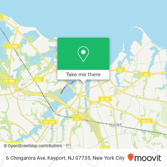 6 Chingarora Ave, Keyport, NJ 07735 map