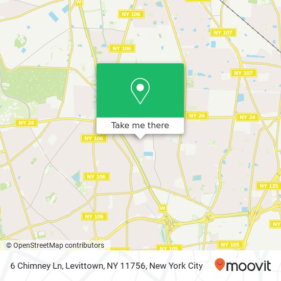 6 Chimney Ln, Levittown, NY 11756 map