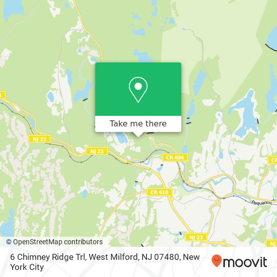 Mapa de 6 Chimney Ridge Trl, West Milford, NJ 07480