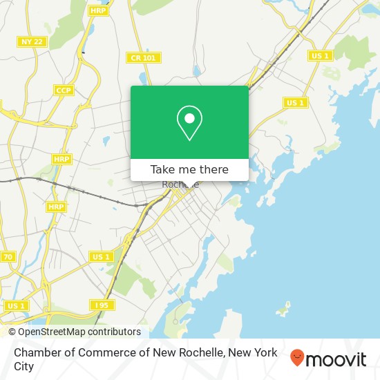 Chamber of Commerce of New Rochelle map